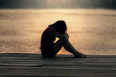 woman on dock